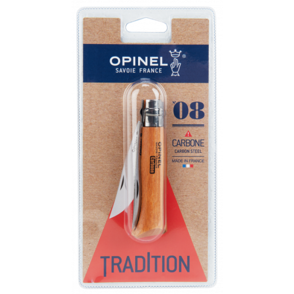 Opinel Messer Nr.8, 8.5cm, SB, Carbon